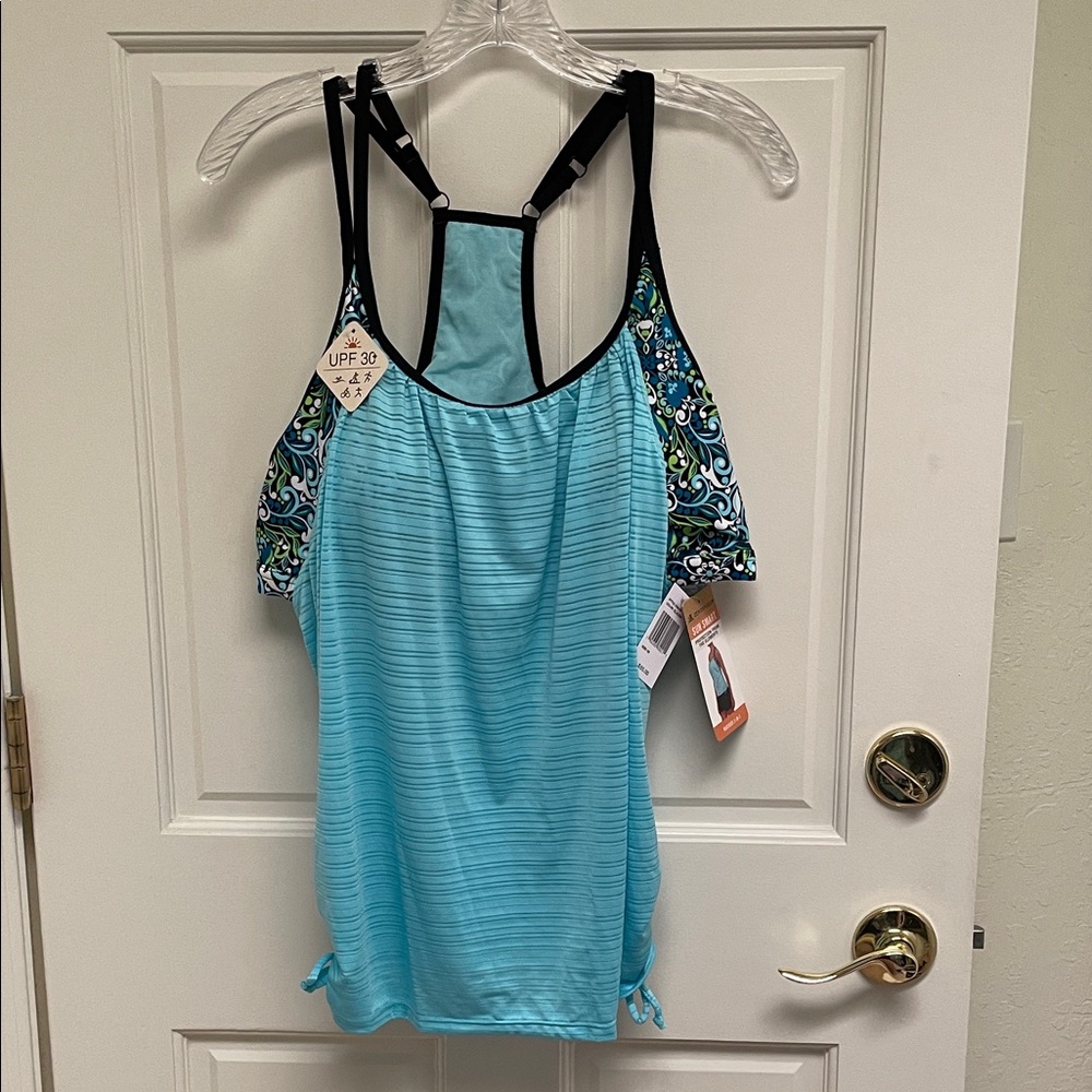 ZeroXposur tankini 2-in-1 style swim top size 0X (16W) NWT